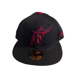 Florida marlins fitted hat size 7
